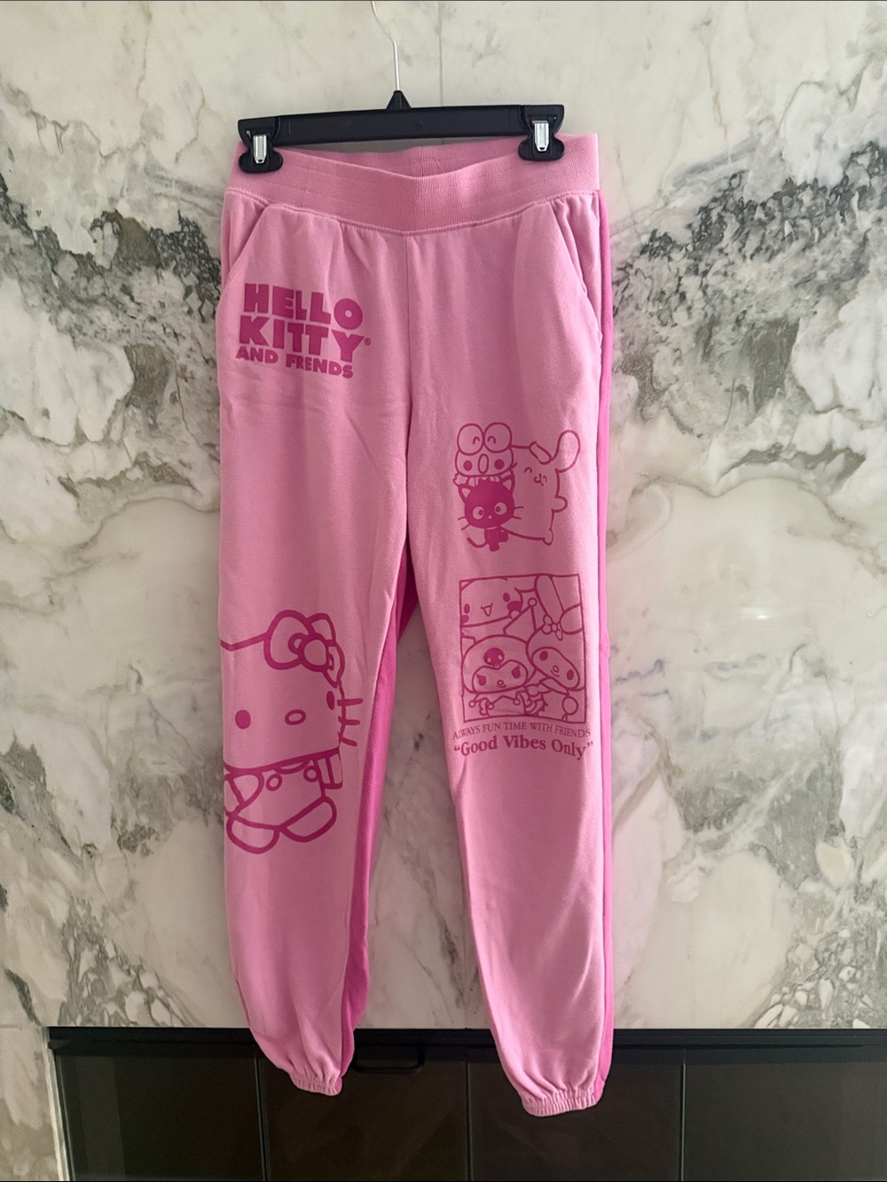Hello Kitty Pink Graphic Jogger Sweatpants